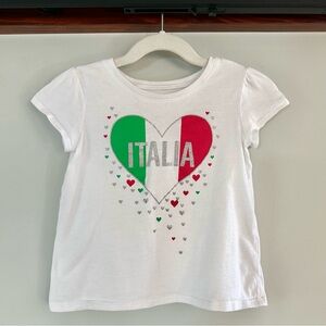The Children’s Place Girls Italy Heart Graphic Tee | Size 4T